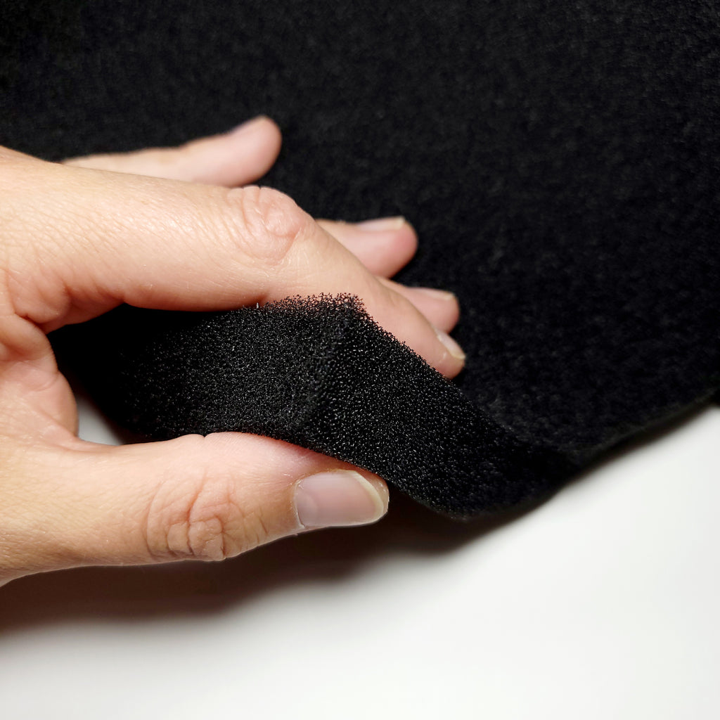 Filterschaum fein für Lüftungen Filterpad für Lüftungsanlagen und Klimanlagen Ersatzfilter anthrazit Filterschwamm dunkel geschäumter Filter schwarz Luftreiniger PPI PorenPerInch Schaum (PPI 45 Höhe 24 mm)