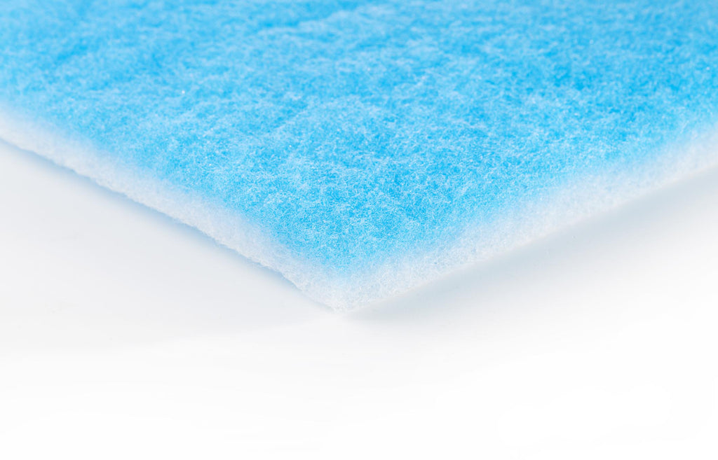 Filtermatte G4 20 x 2 m (40 m²) blau/weiß – 300 g/m² – zuschneidbar – Luftfilter für Lüftung & Industrie